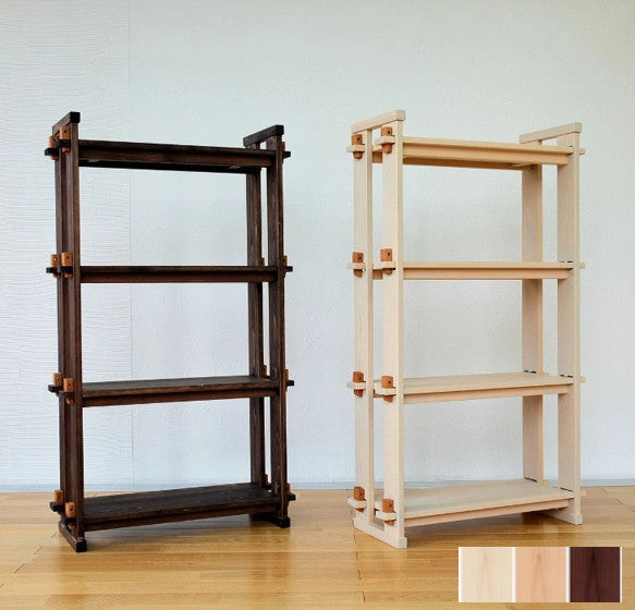 紀州ひのき 木組み棚』無垢材 檜棚 収納シェルフ 収納ラック